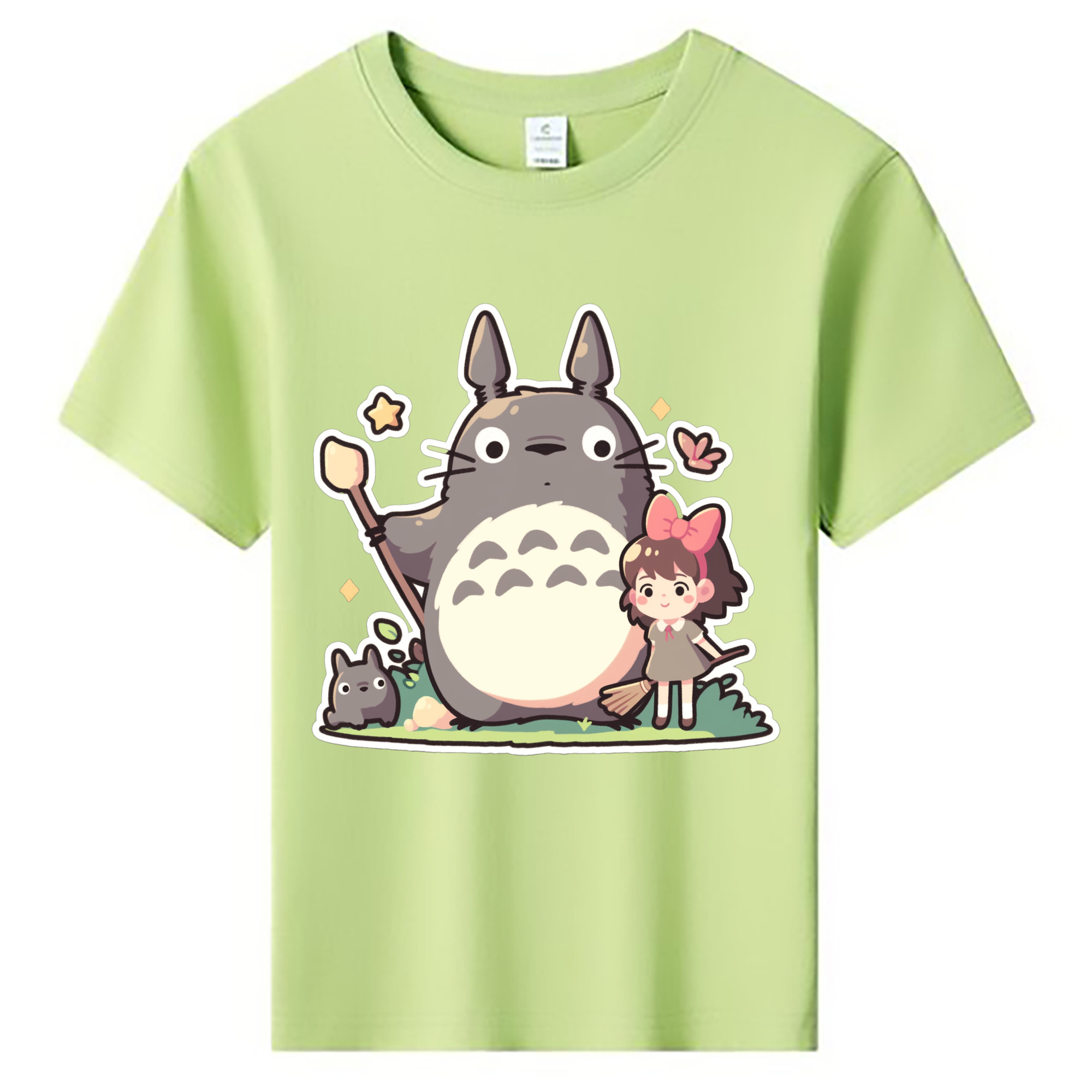 （画像用） となりのトトロ 草壁メイ 草壁サツキ My Neighbor Totoro Satsuki Kusakabe Mei Kusakabe 綿100％キッズTシャツ（フロントプリント）